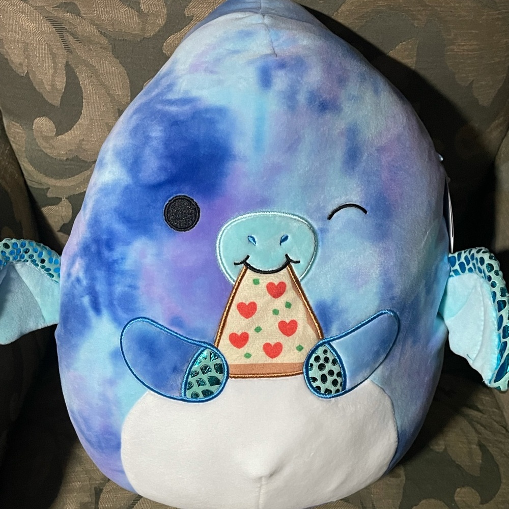Squishmallow Talib Tie Dye Pterodactyl, Valentine Edition ♥️ 2022, 12” New